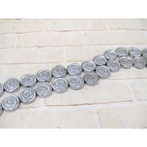 Silver Flower Hematite Carved Rose Beads Strand Jewelry Making Supplies